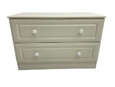 Cream finished two drawer chest