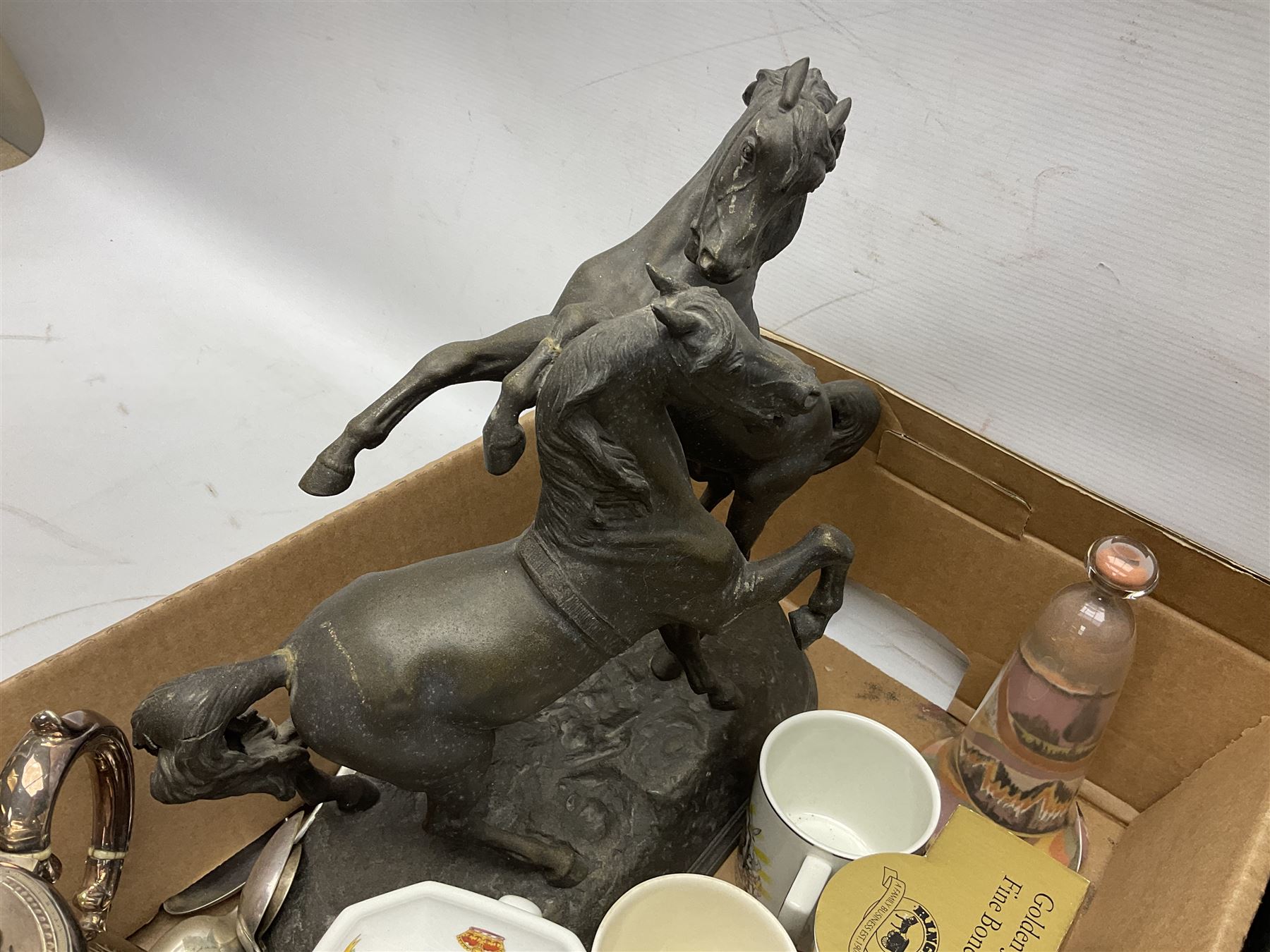 Spelter horse figure group - Image 2 of 11