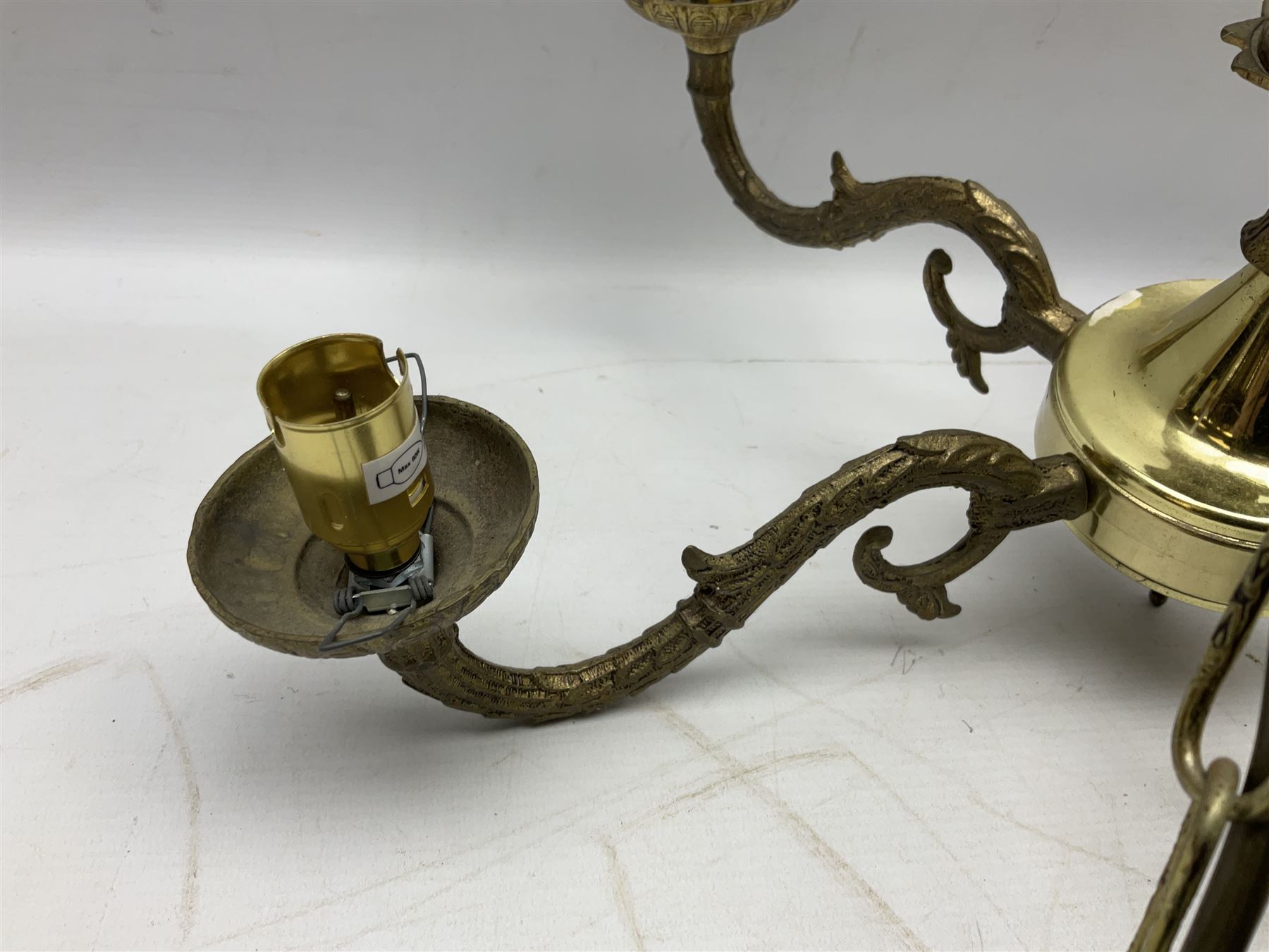 Five scrolling branch chandelier - Image 6 of 10