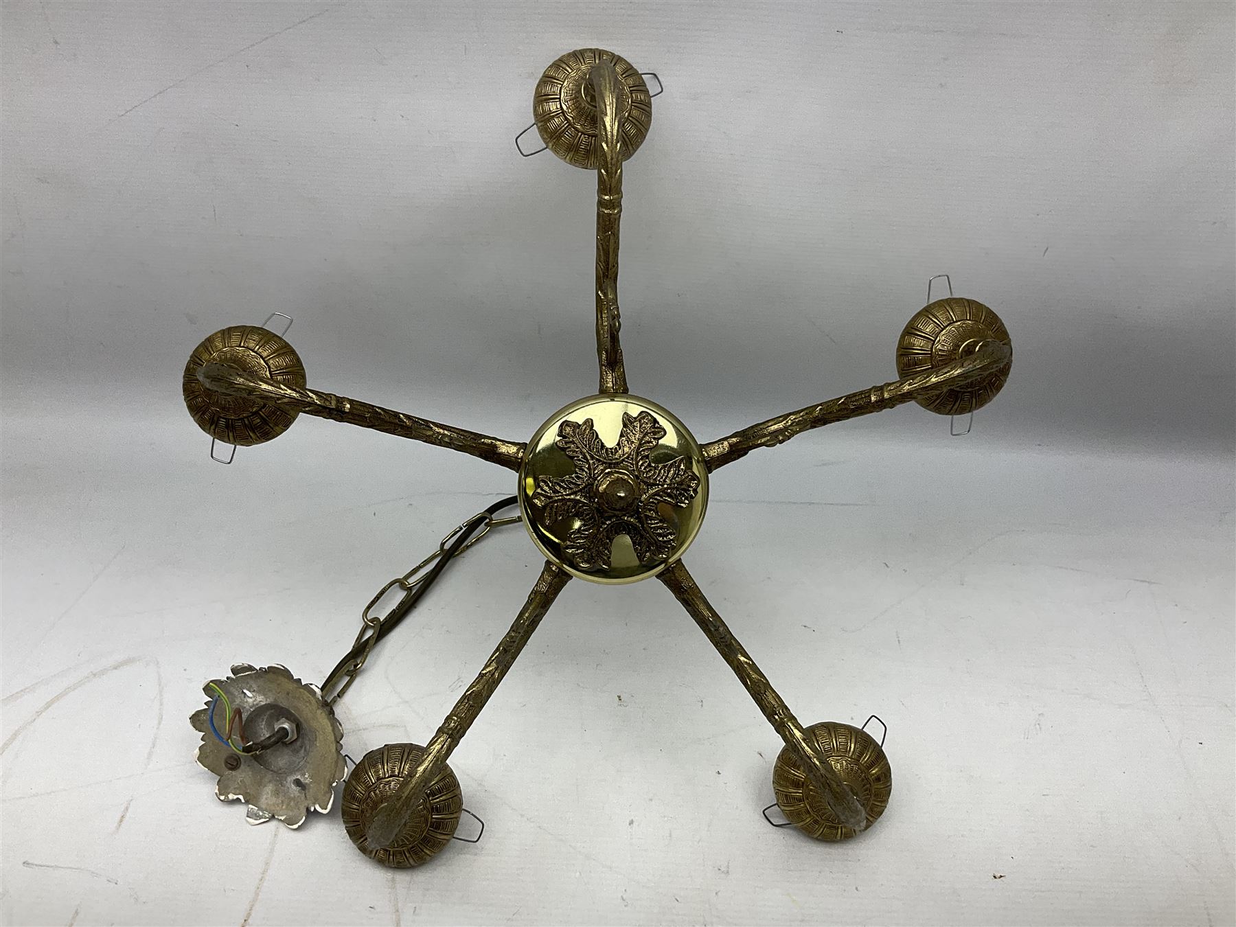 Five scrolling branch chandelier - Image 7 of 10