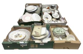 Five boxes of Victorian and later ceramics