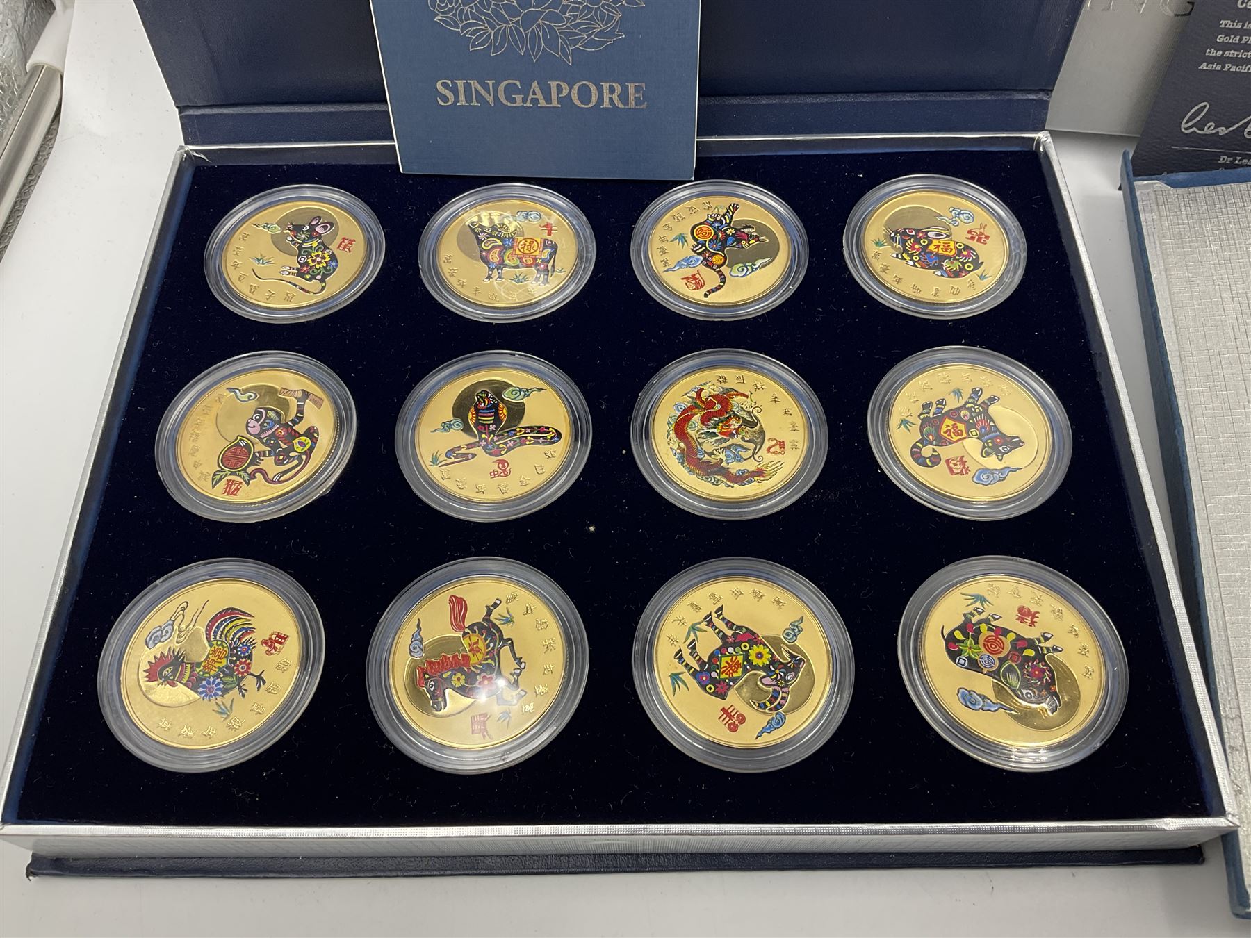 Singapore Venhonia commemorative medallion collection and a Tiger Beer commemorative three-medallion - Image 5 of 6