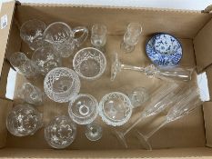 Collection of quality glass ware to include pair of Waterford champagne flutes