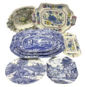 Three Spode Italian pattern platters