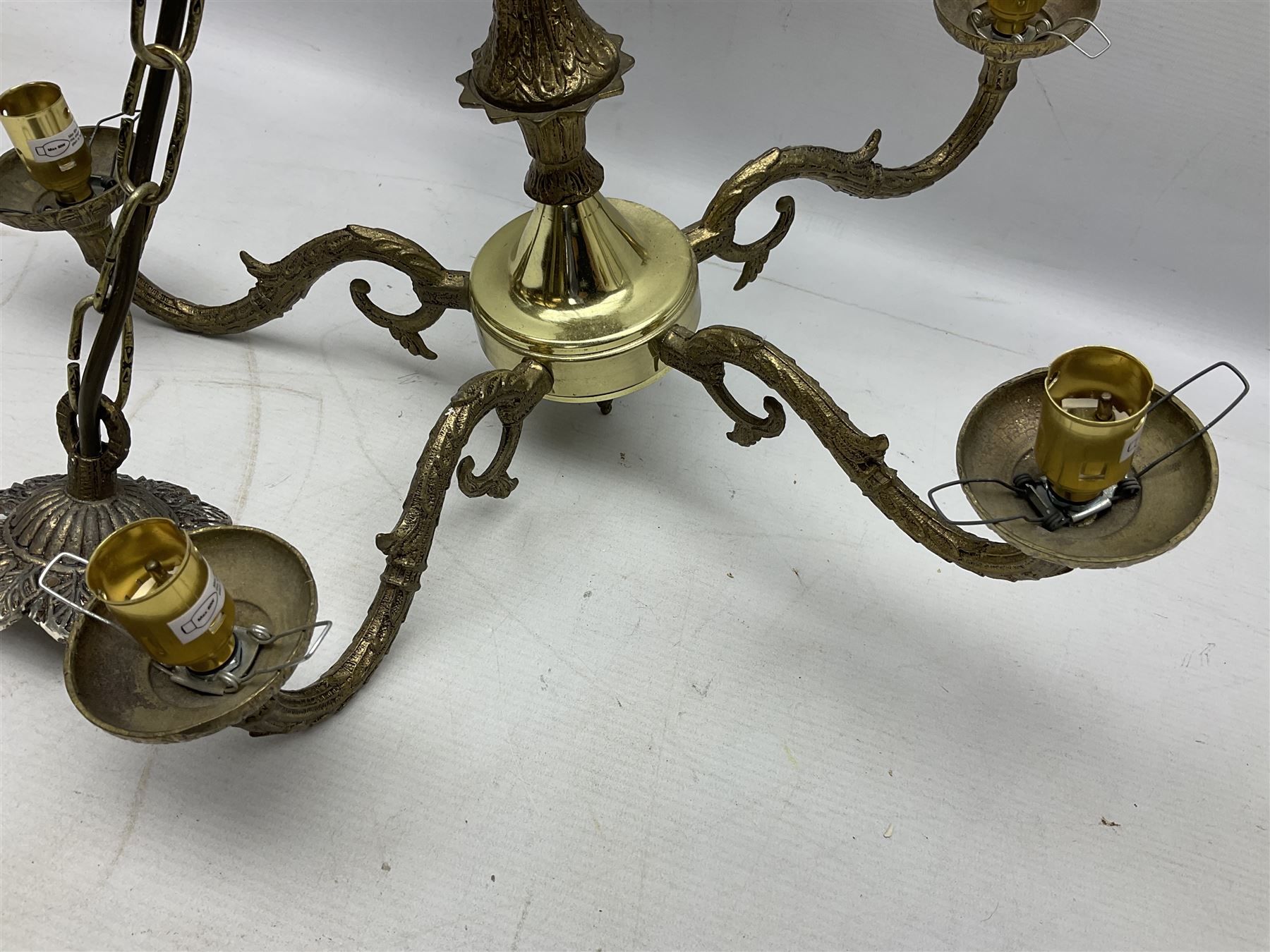 Five scrolling branch chandelier - Image 3 of 10