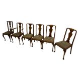 Set five (4+1) hardwood dining chairs