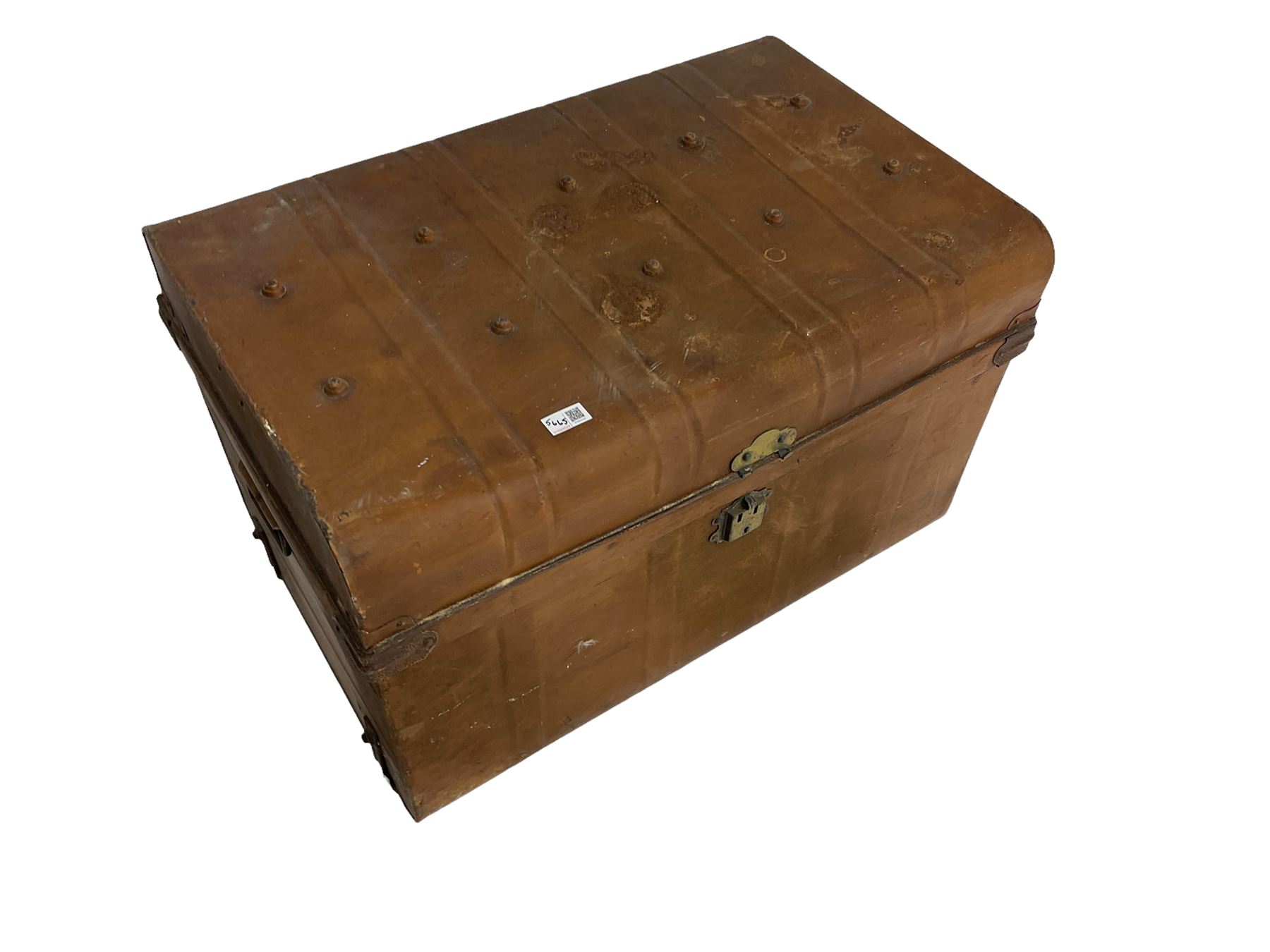 Early 20th century dome top travelling trunk - Image 2 of 3