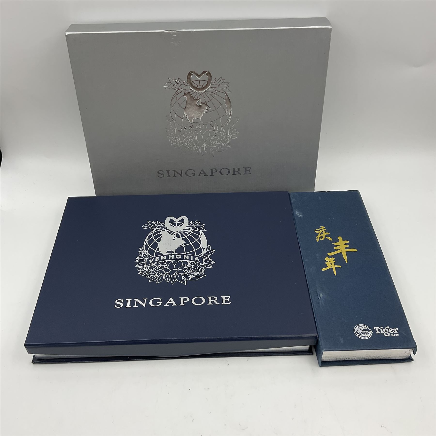 Singapore Venhonia commemorative medallion collection and a Tiger Beer commemorative three-medallion - Image 2 of 6