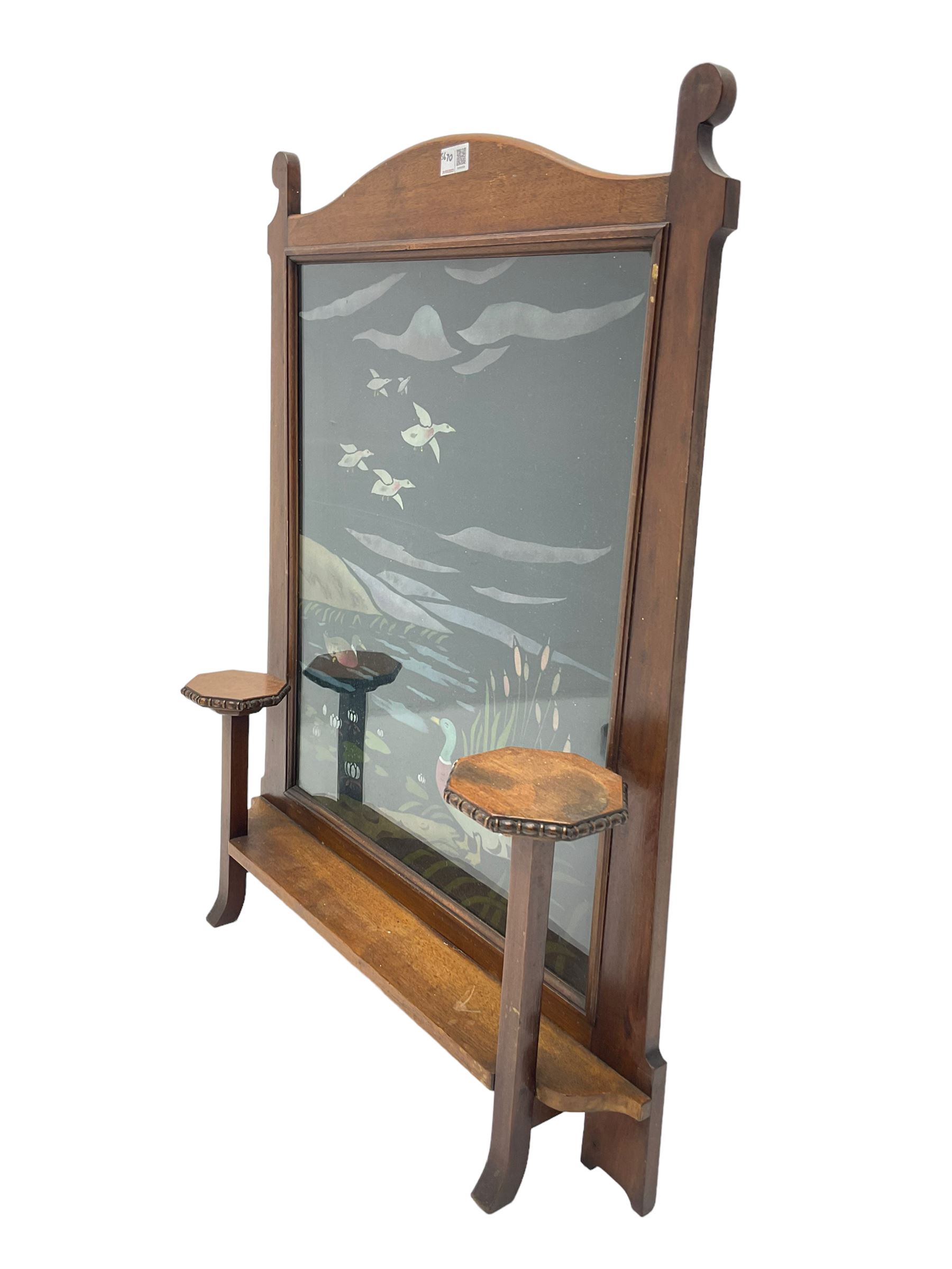 Early 20th century mahogany fire screen - Image 2 of 3