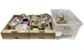 Large quantity of Victorian and later silver-plated metalware