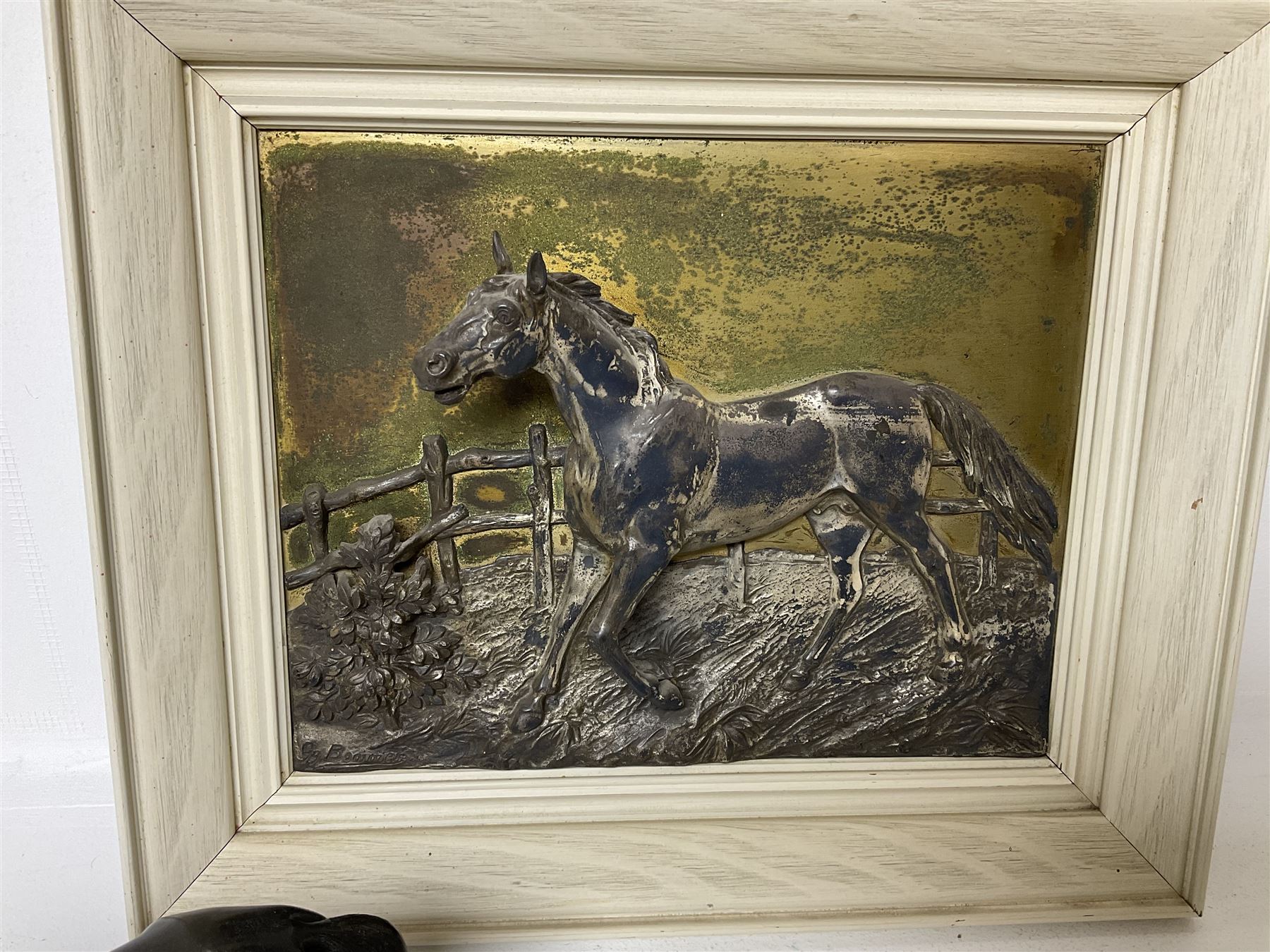 After George Bommer; early 20th century electrotype relief plaque of a horse - Image 2 of 3