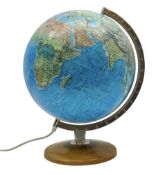 Illuminated terrestrial globe