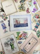 Victorian scrapbook of various fixed decoupage to include