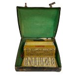 Cased mid 20th century Geraldo accordion
