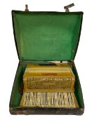 Cased mid 20th century Geraldo accordion