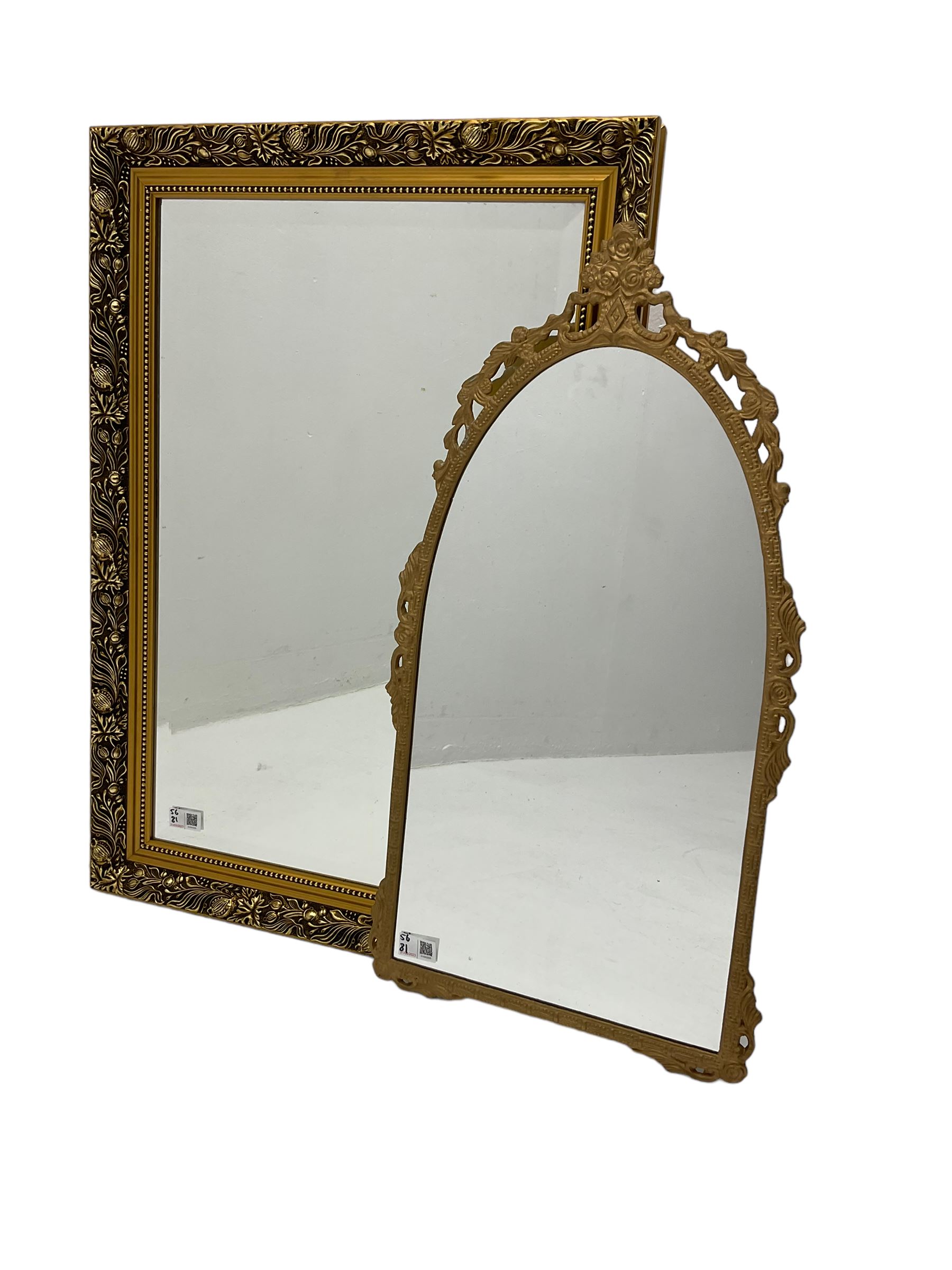 Gilt framed wall mirror