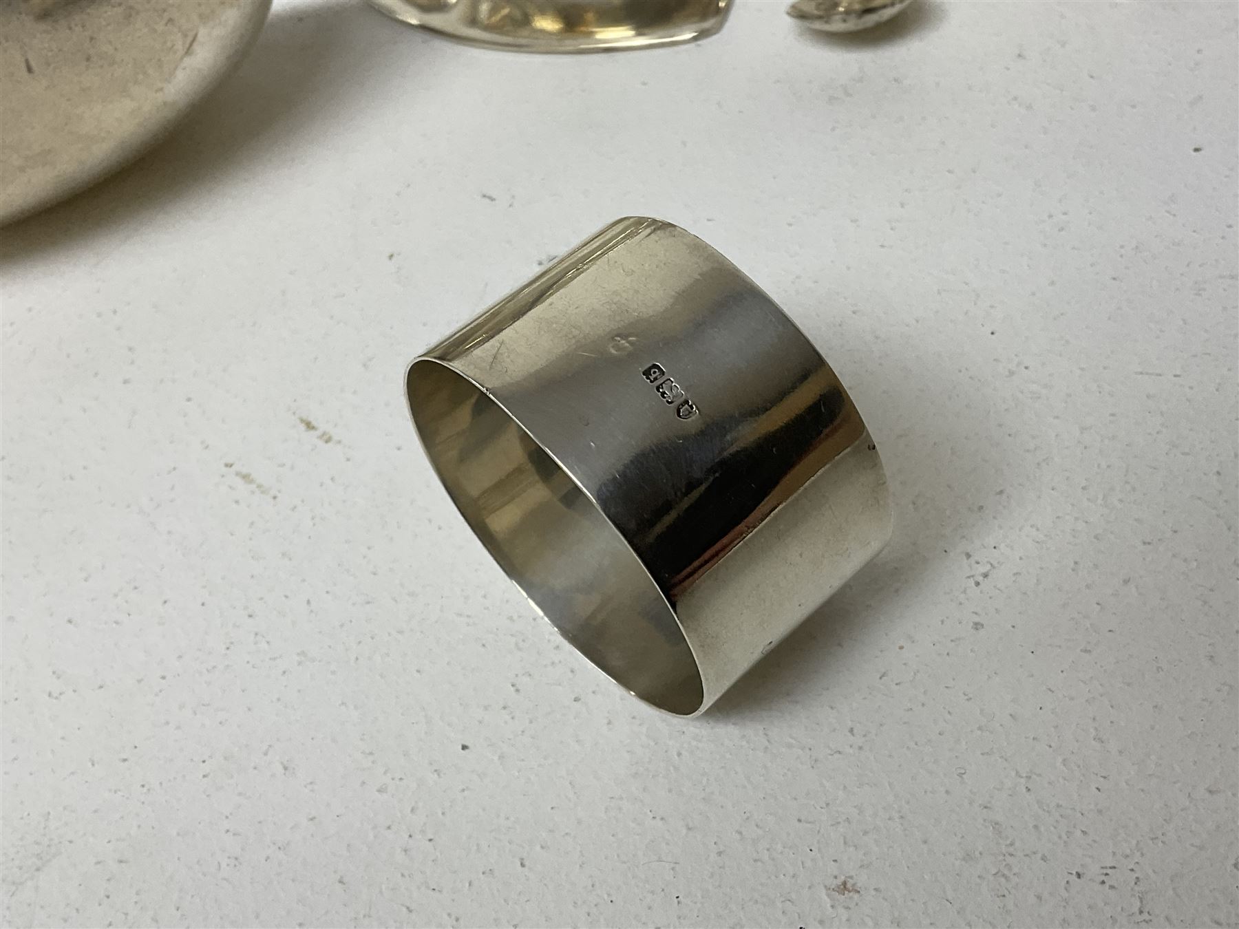 Collection of silver plate and a hallmarked silver napkin ring - Image 5 of 6