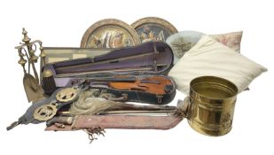 Cased violin with two bows