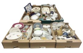 Five boxes of ceramics to include Noritake