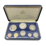 Barbados 1973 eight coin proof set