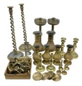 Collection of brassware