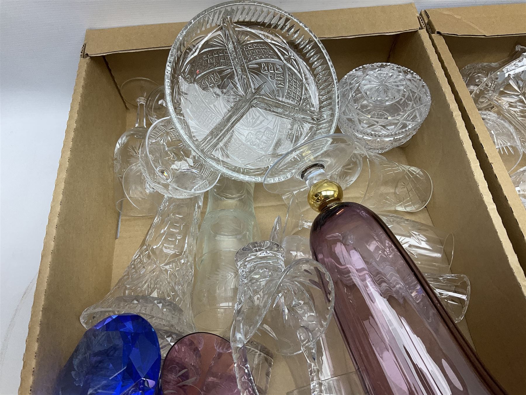 Five boxes of glassware to include cranberry glass - Image 3 of 12