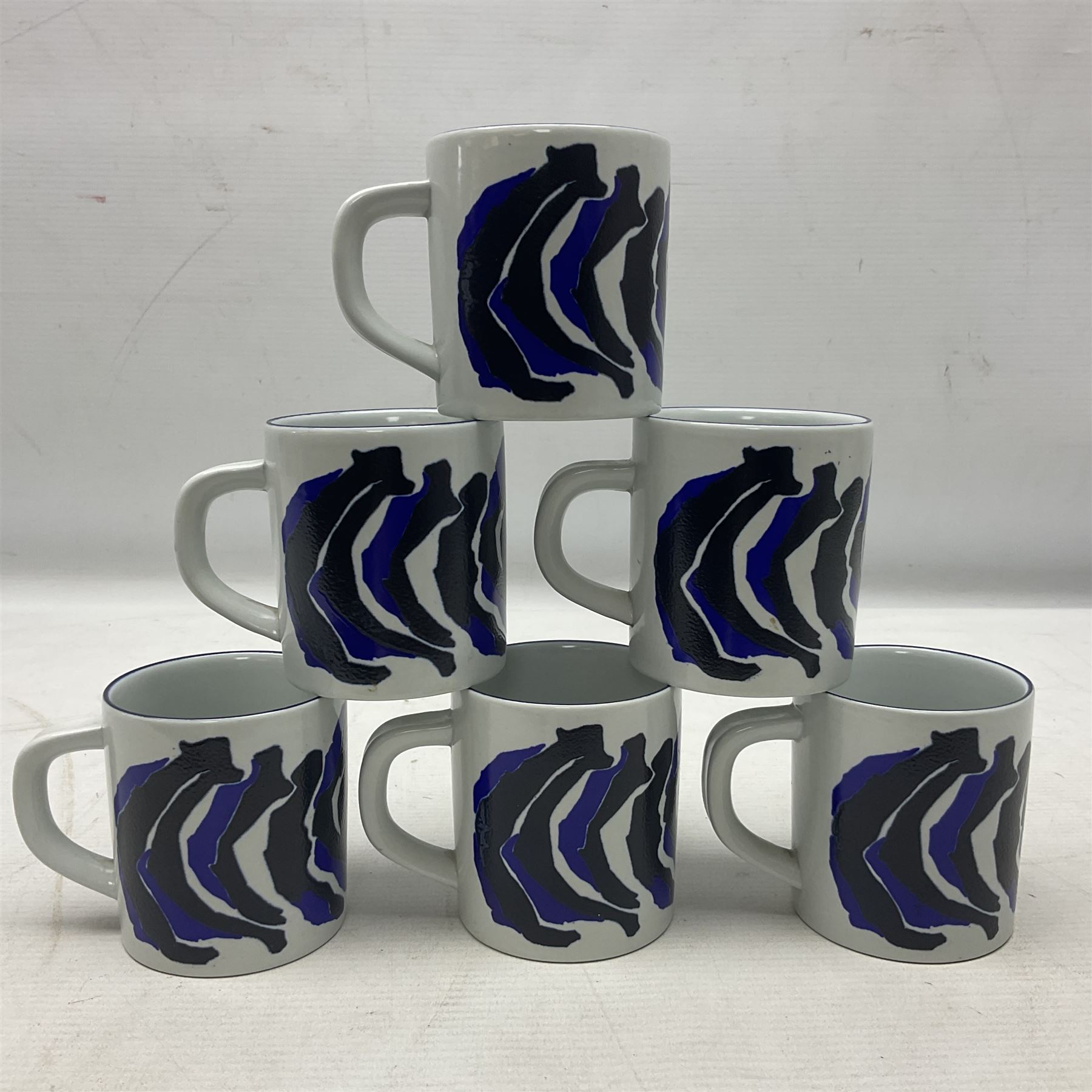 Six Royal Copenhagen year mugs for 1977 designed by Inge Lise Koefoed - Image 3 of 4