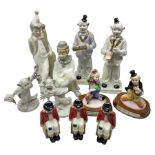 Collection of clown figures to include Wade examples