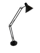 Large angle poise style standard lamp