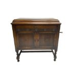 Gilbert and Co - early 20th century oak cased gramophone cabinet
