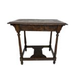 Victorian ecclesiastical oak side table
