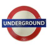 London Underground painted cast metal wall plaque