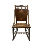 Victorian beech rocking chair