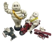 Collection of cast metal Michelin men