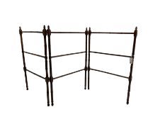 Early 20th century mahogany simulated bamboo towel rail