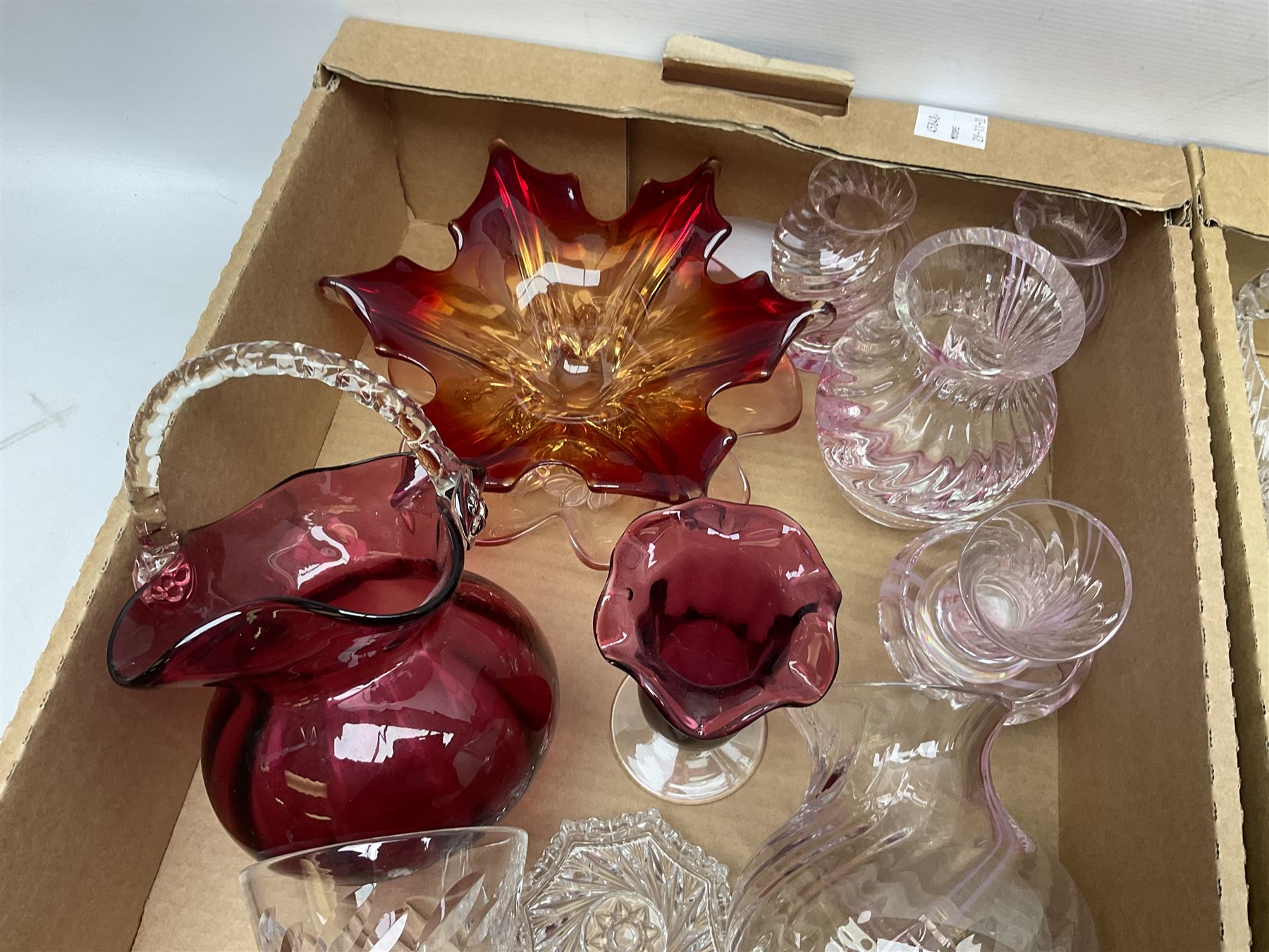 Five boxes of glassware to include cranberry glass - Image 9 of 12