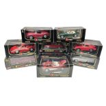 Bburago - seven 1:18 scale die-cast models