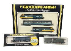 Graham Farish 'N' gauge -No.8125 HST Inter-City 125 set BR Blue Livery; No.8205 Inter-City Class 20