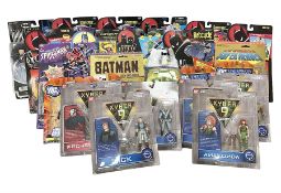Twenty-four carded action figures of Batman (11) and other Super Heroes including Spiderman
