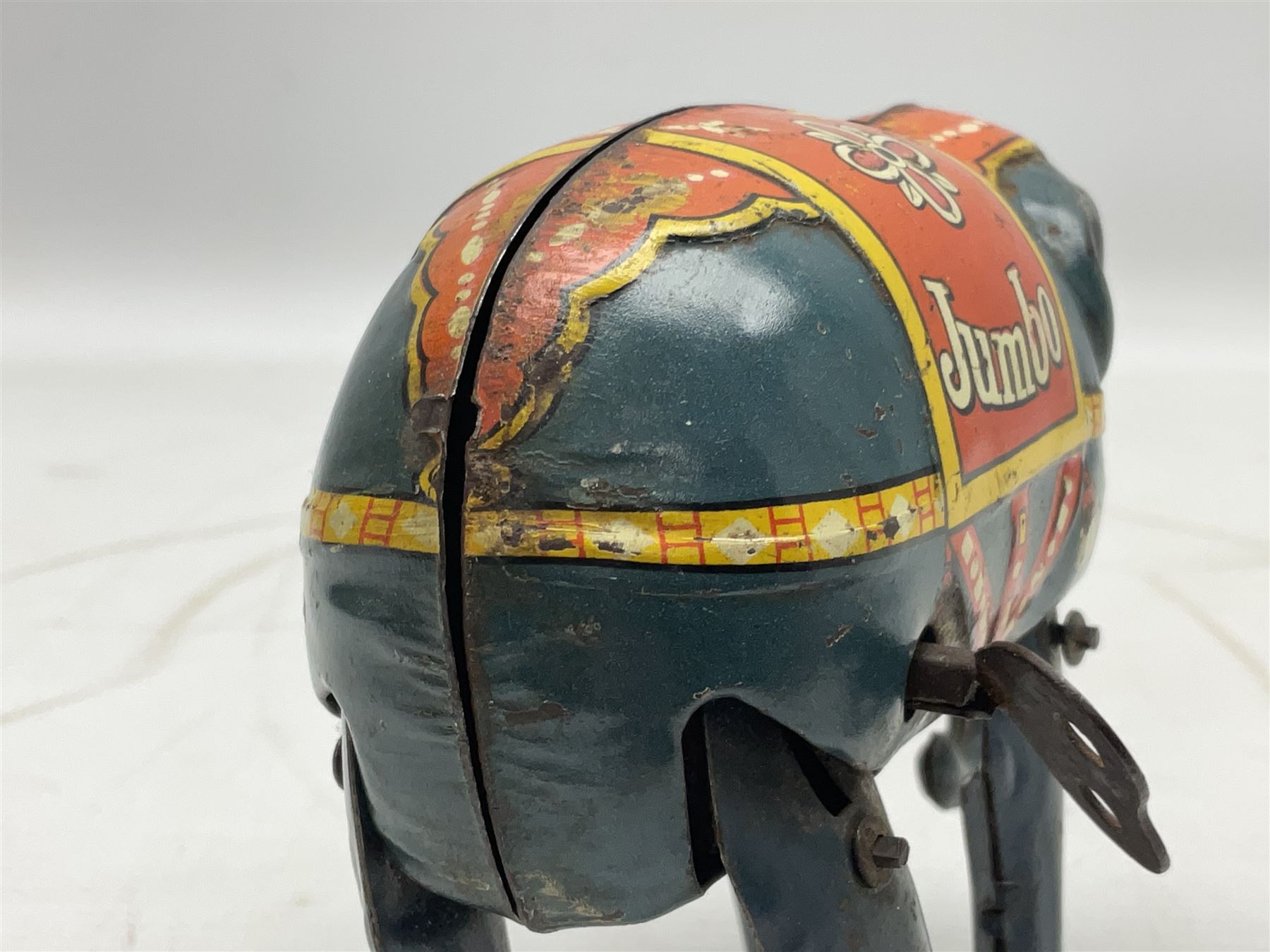 German Blomer and Schuler 'Jumbo' Elephant clockwork tinplate figure - Image 4 of 10