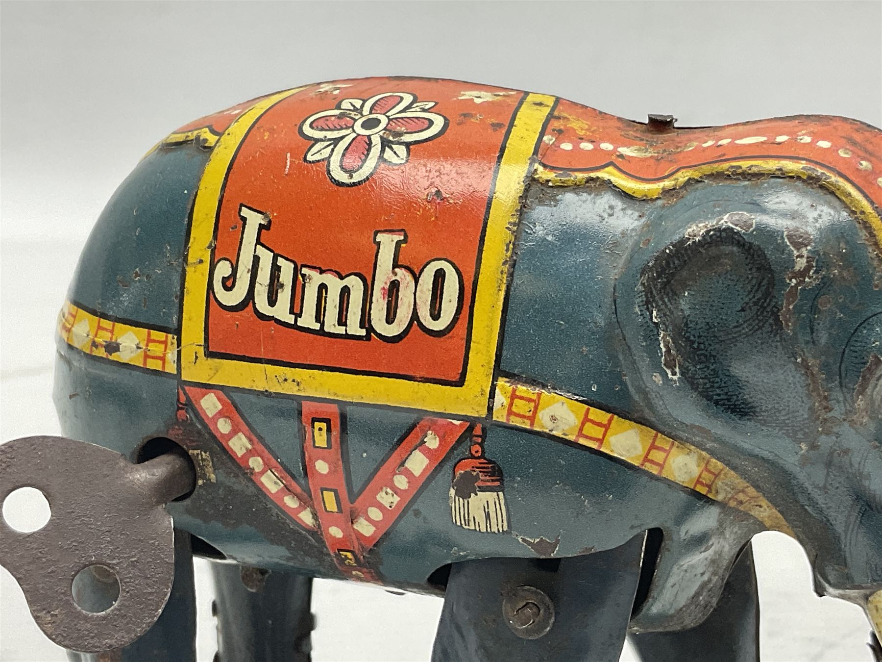 German Blomer and Schuler 'Jumbo' Elephant clockwork tinplate figure - Image 2 of 10