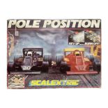 Scalextric - Pole Position set with Team Talbot and Wolf racing cars; boxed with paperwork