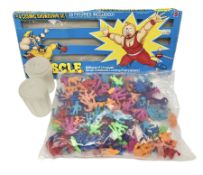 1980s Mattel M.U.S.C.L.E. creatures - one hundred and sixty loose figures and #4 Cosmic Showdown Set
