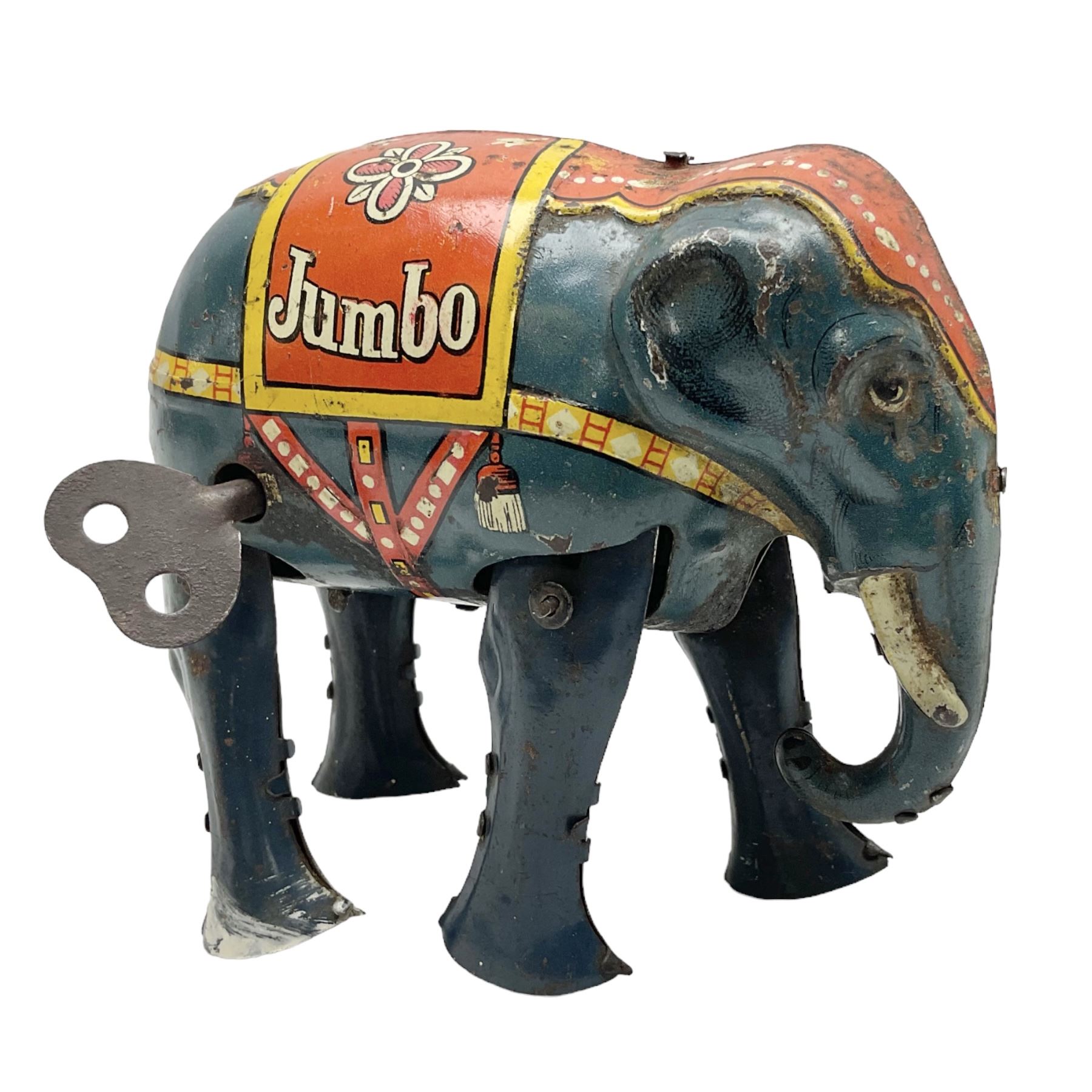 German Blomer and Schuler 'Jumbo' Elephant clockwork tinplate figure