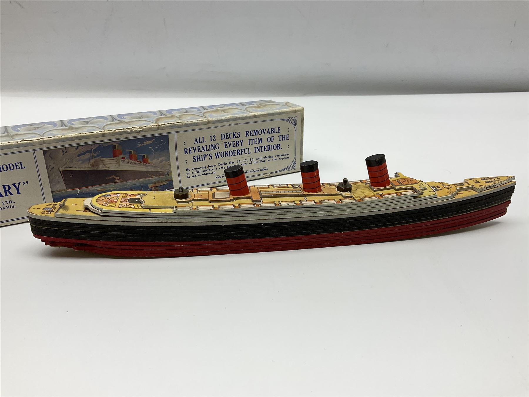 Chad Valley 'Take to Pieces' model of R.M.S. Queen Mary; made up of thirteen removable decks reveali - Image 6 of 10