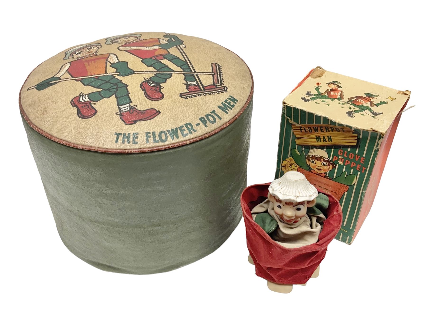 1950s/60s Palitoy 'Bill & Ben The Flower Pot Men' glove puppet; boxed; and 'The Flower Pot Men' viny