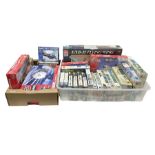 Twenty-eight model aircraft construction kits by Airfix (6) including Jet Engine; Hasagawa (5); LS (