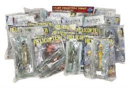 Fifteen Amer Czechoslovakia periodical issued metal models of helicopters each in unopened original