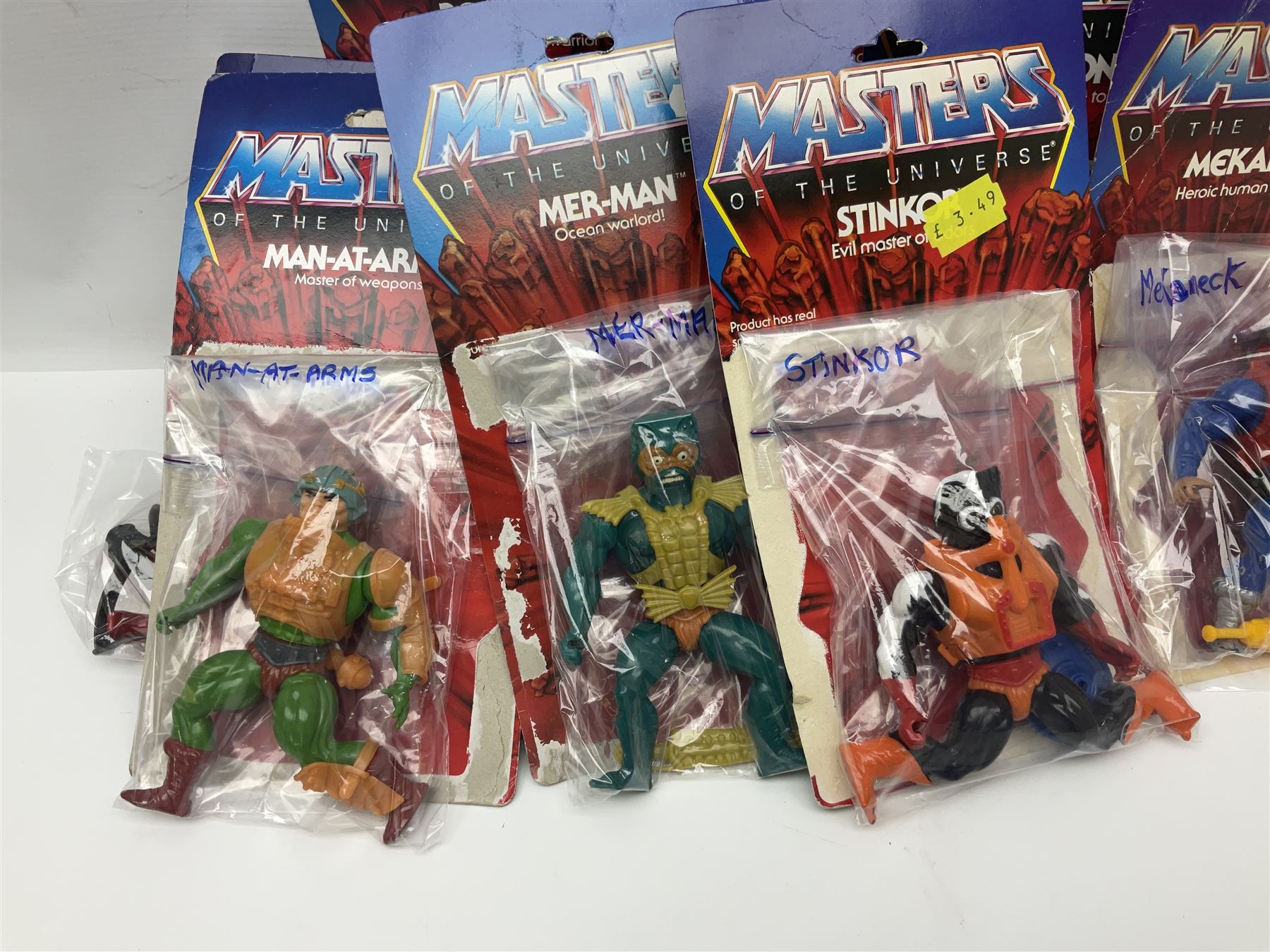 Thirty-one Masters of the Universe He-Man figures re-bagged on original backing cards; two others l - Image 17 of 19