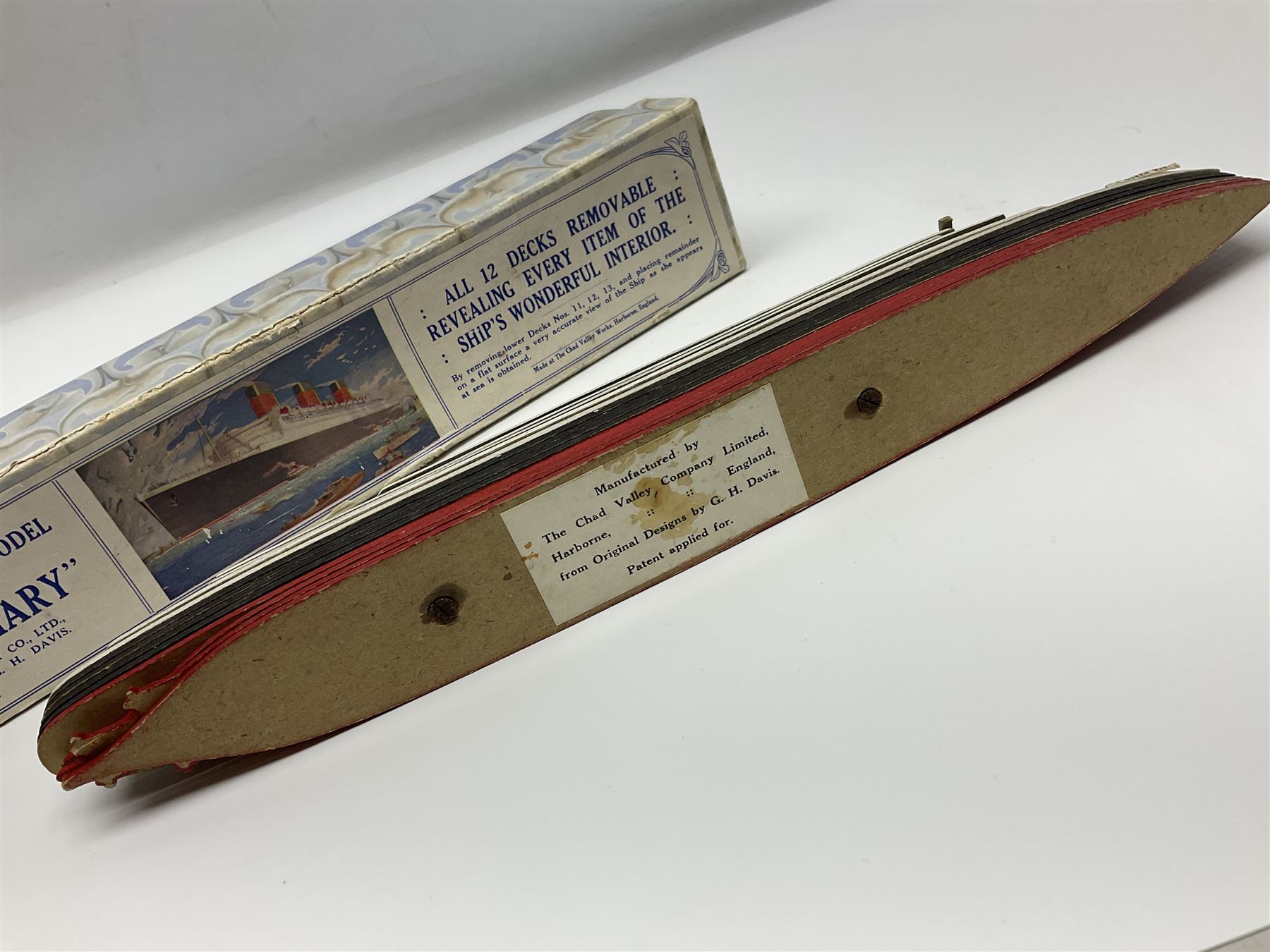 Chad Valley 'Take to Pieces' model of R.M.S. Queen Mary; made up of thirteen removable decks reveali - Image 7 of 10